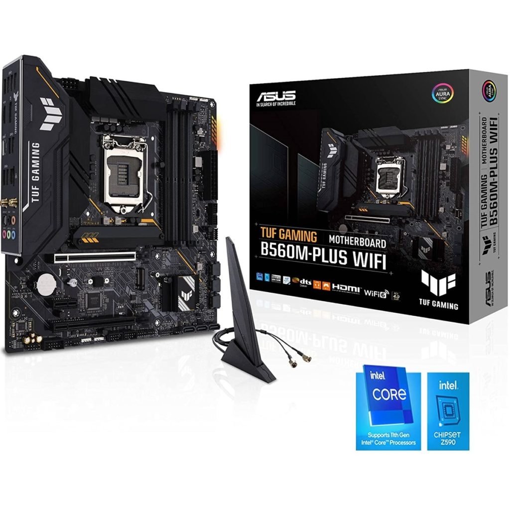 thumbnail image 2 of ASUS TUF GAMING B560M-PLUS LGA1200 MATX Motherboard – Intel B560, DDR4, 2x M.2, Open Box 2 of 4