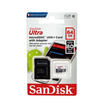 microSD SanDisk Ultra 64 GB clase 10 SDHC