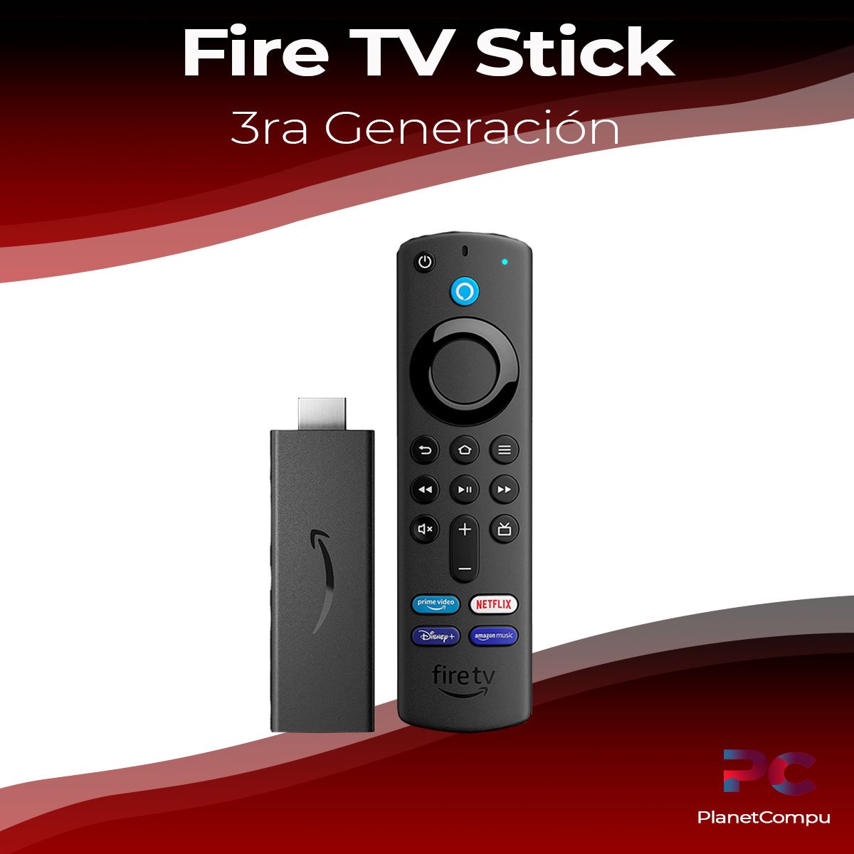 Fire Tv Stick HD 3ra generación Con Control Por Voz Alexa – Amazon –  PlanetCompu – componentes de PC