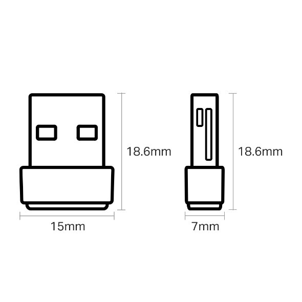 Adaptador inalámbrico Nano USB Archer T2U de doble banda AC600