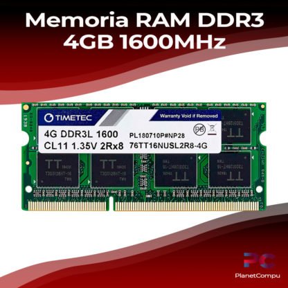 Memoria Ram 4gb DDR3 DDR3L 1600mhz