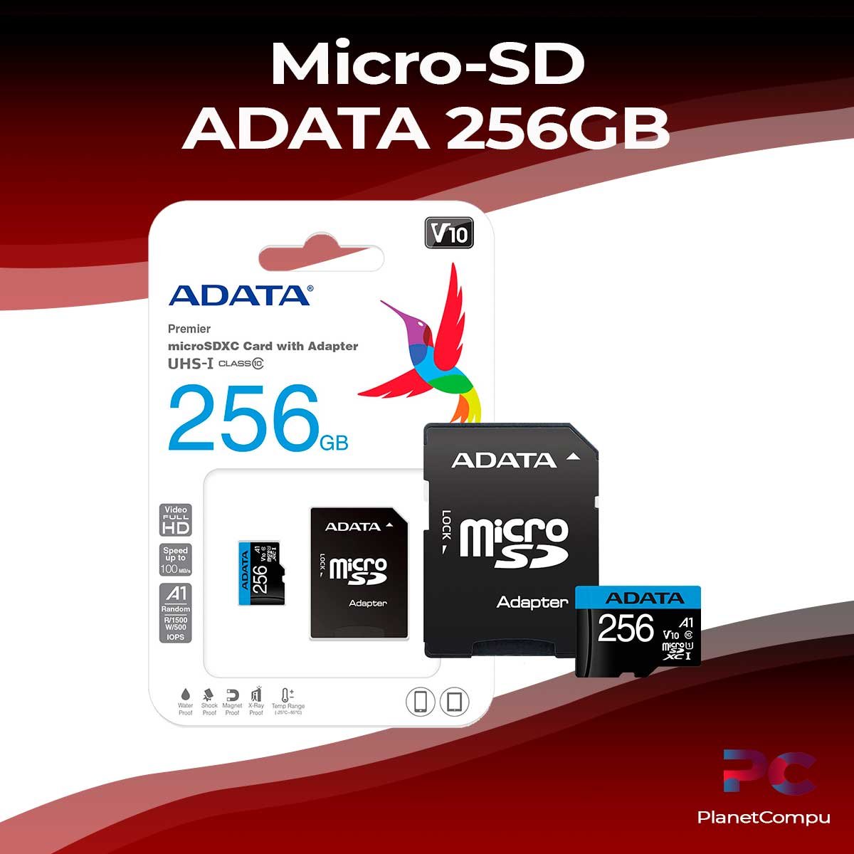 Micro Sd 256gb Con Adaptador Adata Clase 10