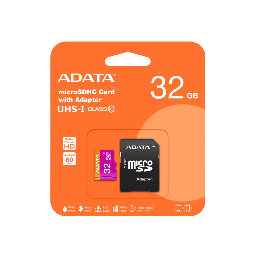 microSD Adata 32 GB clase 10 80MB/s