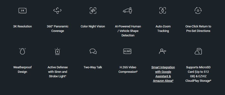 Cámara Ezviz H8C Pro 3k 5MP exterior WiFi