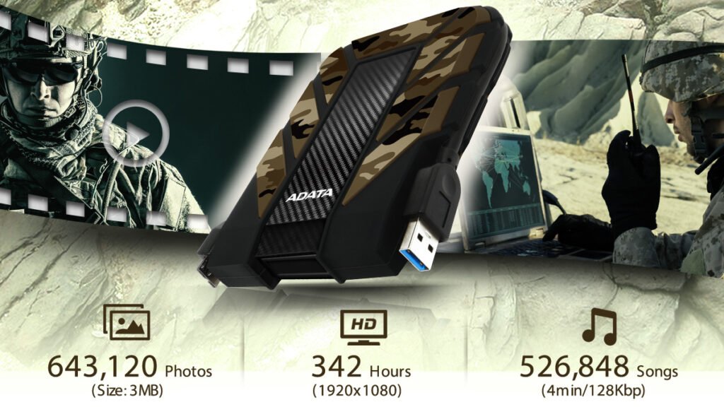 disco duro externo 1tb hd710 pro antigolpes adata camuflaje militar