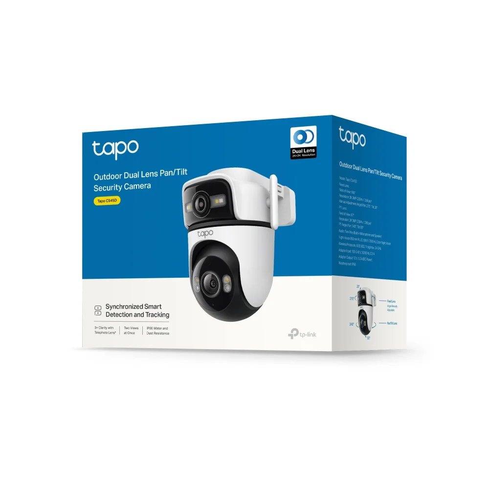 Cámara exterior WiFi Tapo C545D Dual rotatoria 2K 3MP Tp-link - Imagen 2