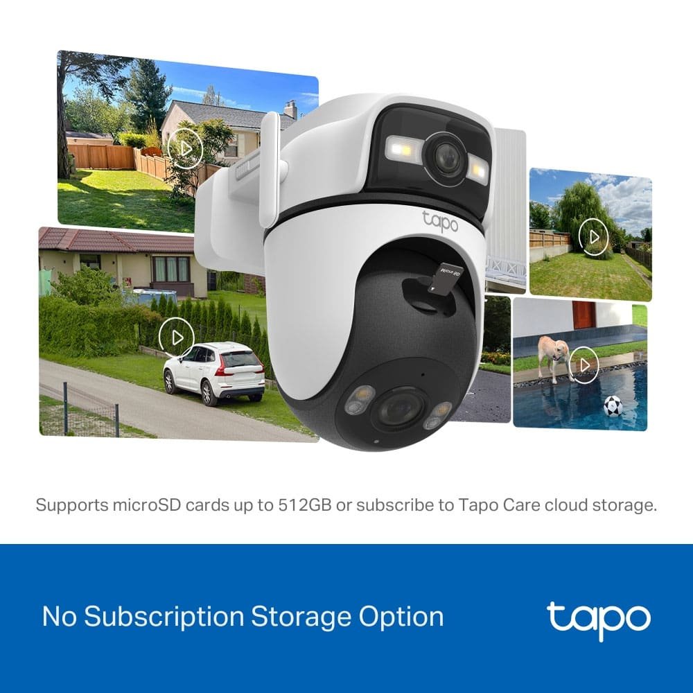 tapo c545d tp link camara exterior de seguridad wifi dual doble lente 2k